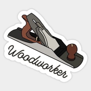 Woodworker Hand Plane Tool Father Son Dad Sticker